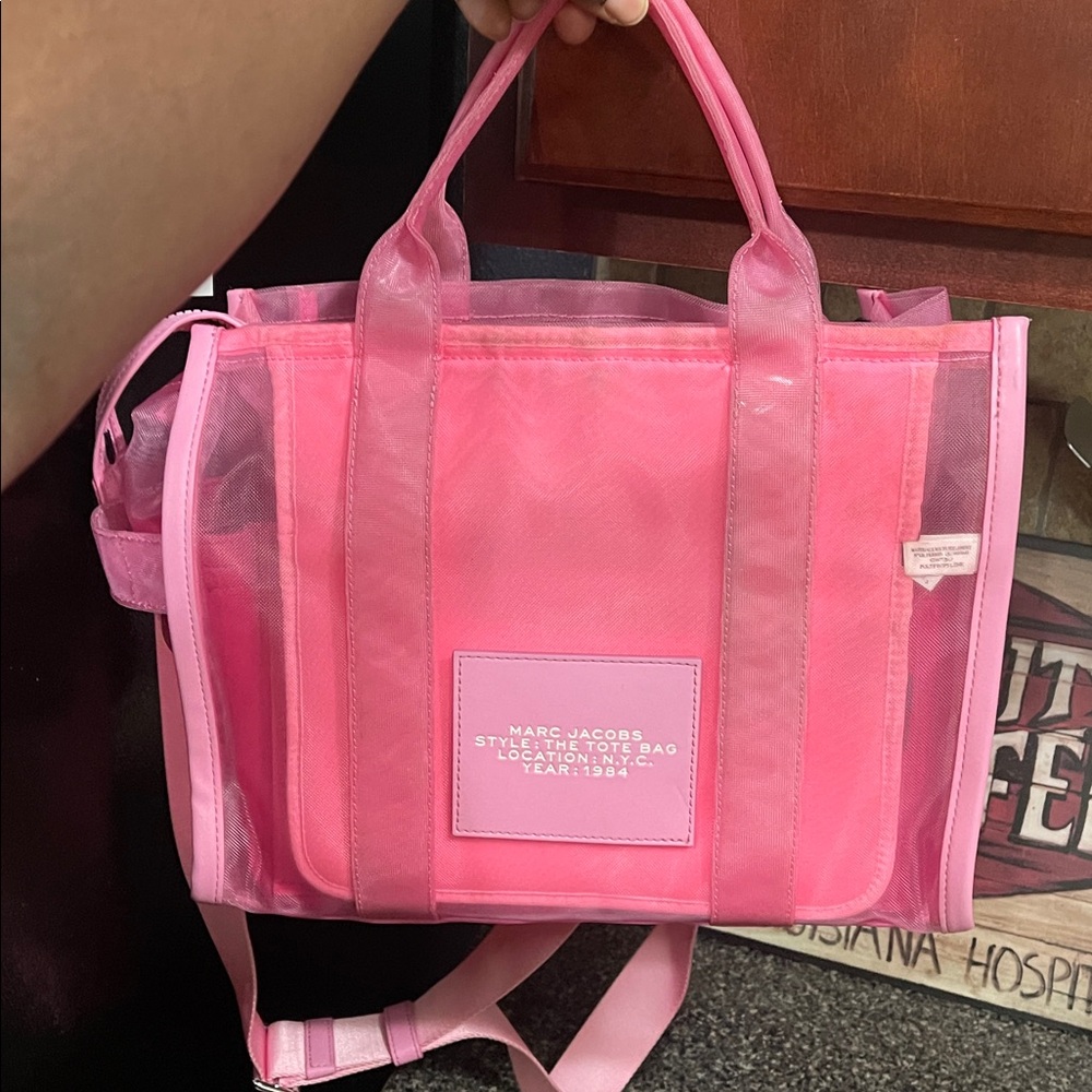 Marc Jacobs The Tote Bag - Pink Transparent PVC Tote - Picture 3 of 5